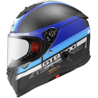 <SY上雅安全帽>ASTONE GTB-800 平光黑/AO10藍 全罩安全帽 GTB800 全罩式 內墨鏡 雙鏡片