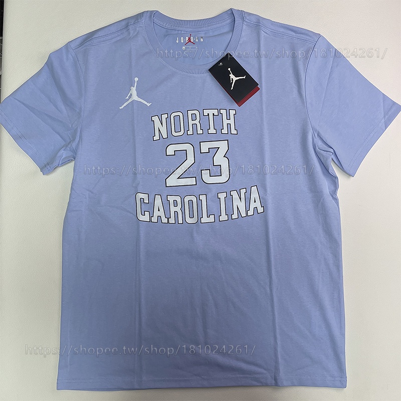NBA 球衣 短袖T恤 手機實物拍攝 NCAA北卡大學男籃球員23號球員號碼T卹寬鬆運動短袖T卹