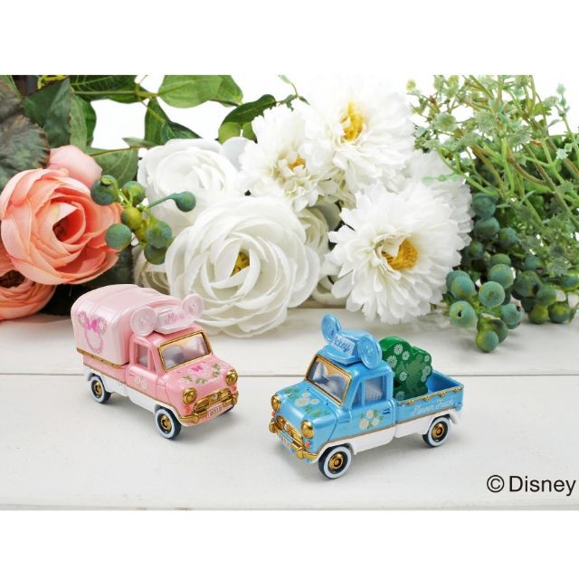 日本 7-11 限定 Disney Tomica 米奇 米妮 春季 花朵 特仕車 小汽車 貨車 春花 多美小汽車 玫瑰