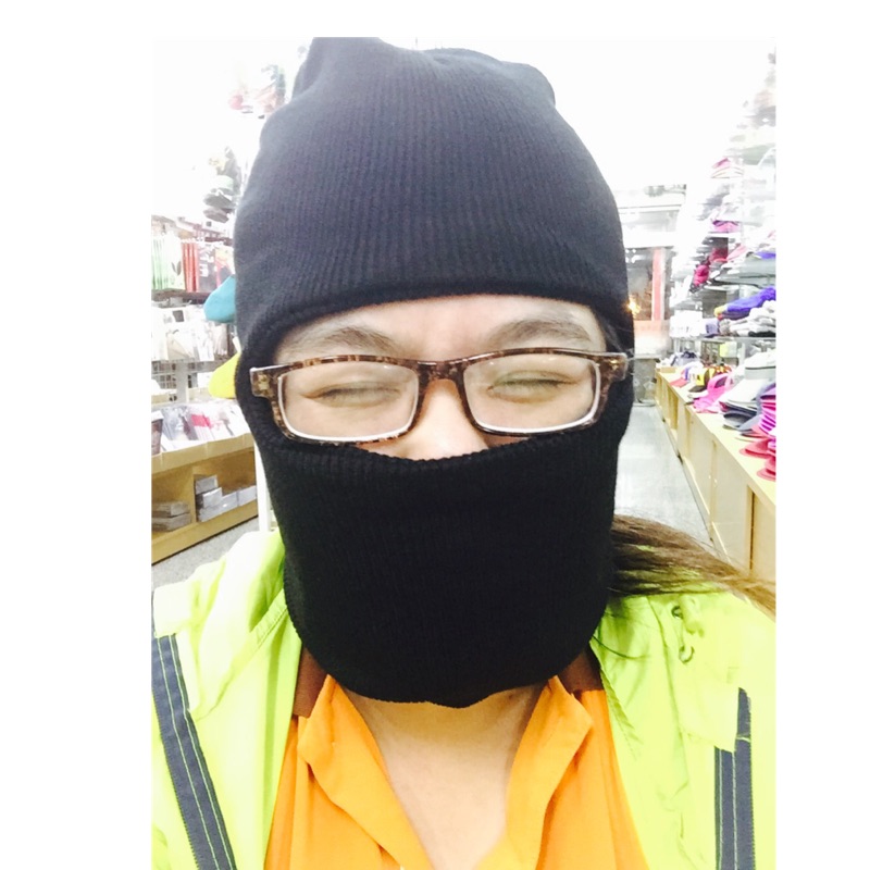 牛牛ㄉ媽*台灣製針織毛帽魔鬼帽歹徒帽，釣魚工作騎車超好用的機車族，男女均可，在大的頭都戴的下！好保暖冬天防曬保暖聖品