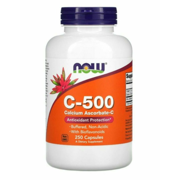 【預購】Now Foods C-500非酸性含生物類黃酮/抗壞血酸鈣-C 250顆膠囊