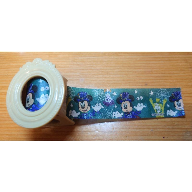 東京迪士尼樂園限定扭蛋 2018萬聖節紙膠帶 餅乾鐵盒（不含內容物）