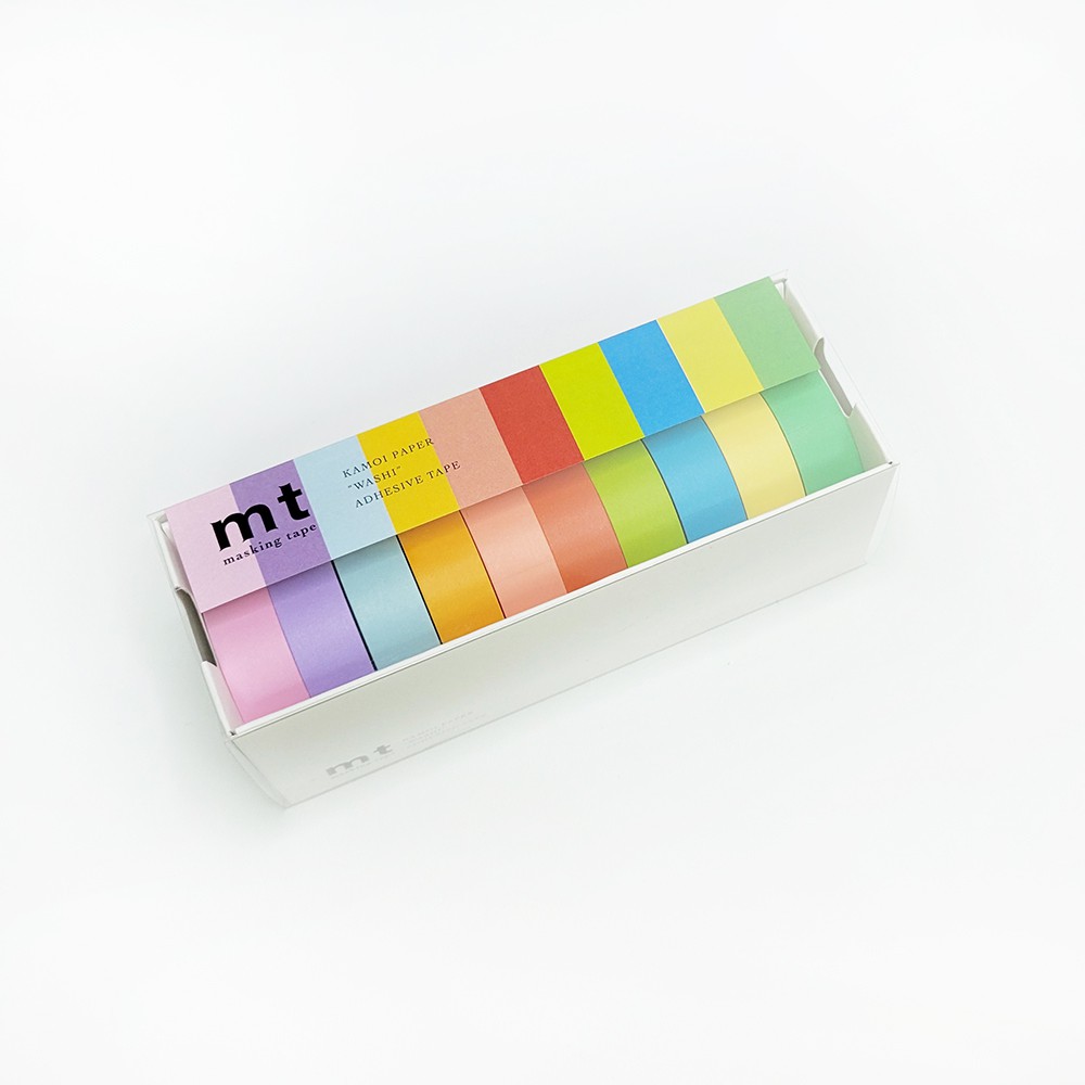 mt 和紙膠帶 10色盒裝組 / 明色 (MT10P003R) / 7m新版