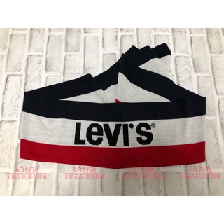 【封館出清】 LEVIS ㊣ LEVI'S Scarf 針織 圍巾 三色 LOGO 經典 藍白紅 全新 現貨 正品