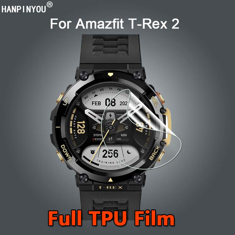 適用於 Amazfit T-Rex T Rex 2 Pro SmartWatch 超薄透明軟 TPU 膜屏幕保護膜 -
