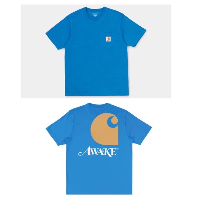 Awake NY x Carhartt Wip 聯名款 藍色短t