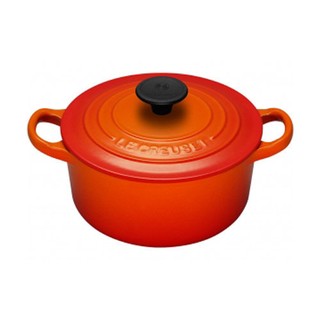 LE CREUSET 鑄鐵圓鍋 18cm (火焰橘)