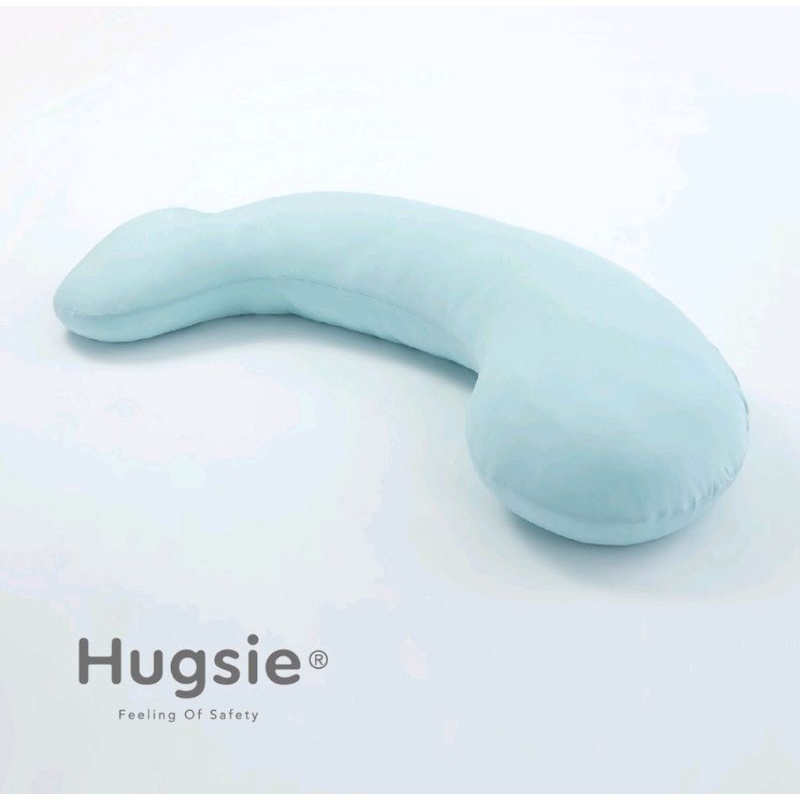 Hugsie【防蟎膠原款】孕婦枕/月亮枕(贈藍色膠原替換枕套)九成新