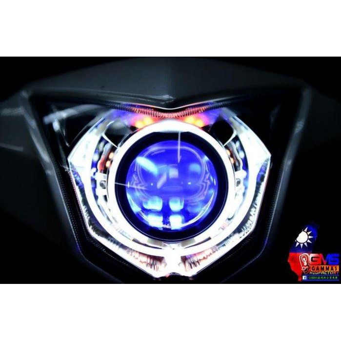 VJR 125 改裝 魚眼大燈 HID 模組 總成 LED 光圈 天使眼 惡魔眼 電鍍飾圈