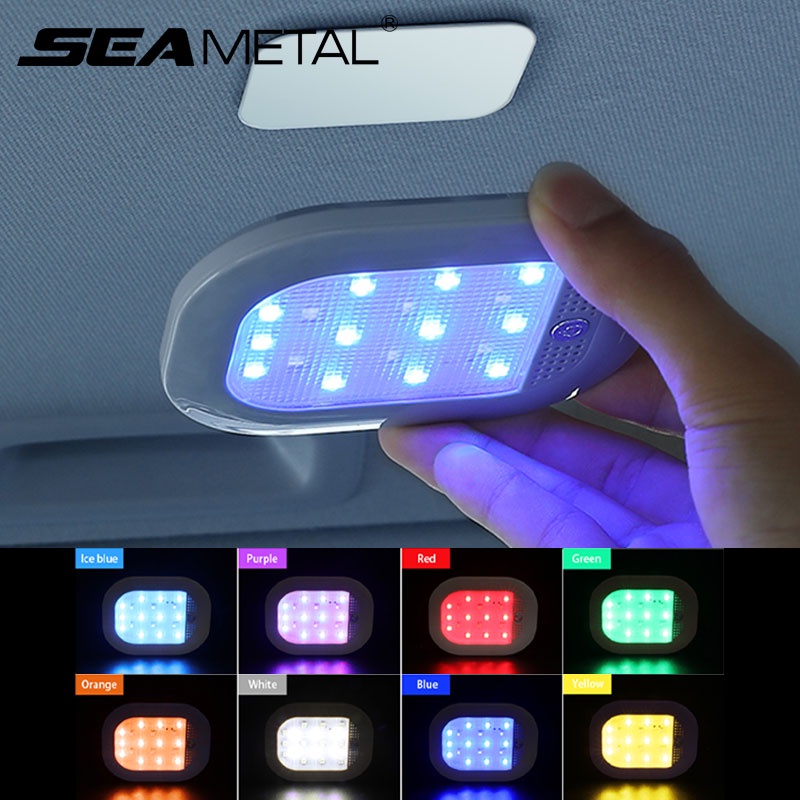 汽車 LED 閱讀燈 USB  8色可選可充電閱讀燈通用, 適用於汽車內部吸頂燈 8色可選