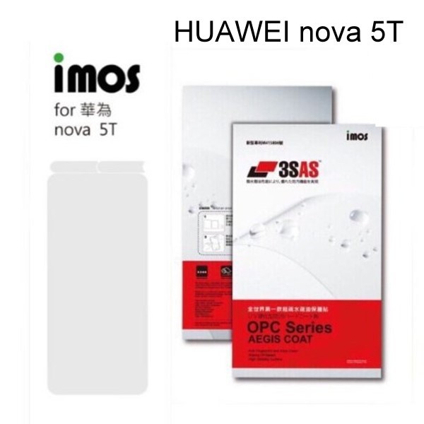 免運 iMos 3SAS系列保護貼 HUAWEI nova 5T (6.26吋) 超潑水、防污、抗刮