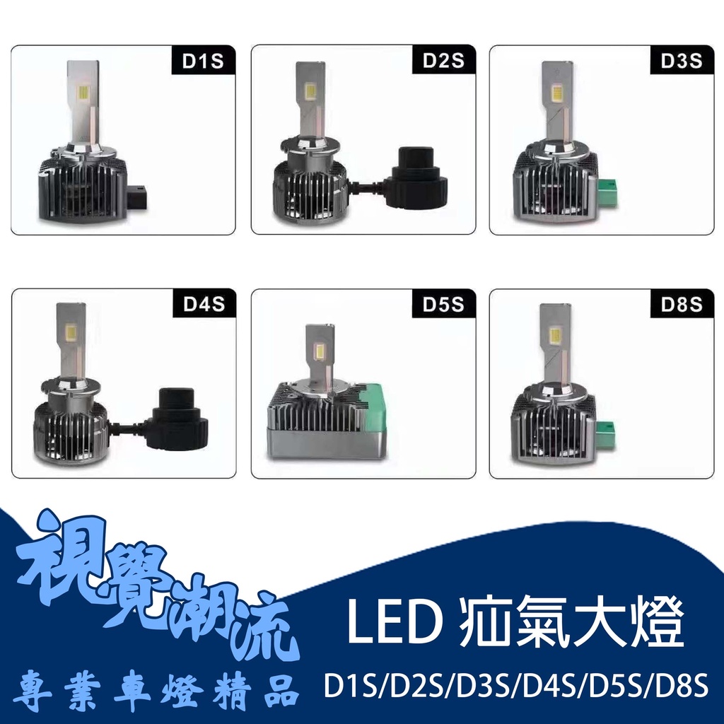 直插式LED疝氣大燈D1S D2S D3S D4S D5S 汽車專用LED燈炮 超白光 LED照明燈泡 提升行車安全