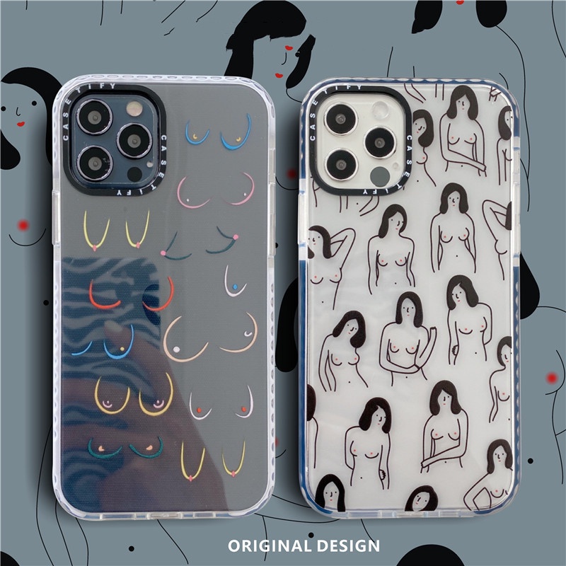 Casetify iPhone 12 11 Pro Max  XS MAX XR X軟透明人性化案例保護套外殼【愛德】