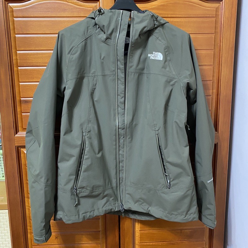 The north face W stratos jacket北臉軍綠風衣夾克