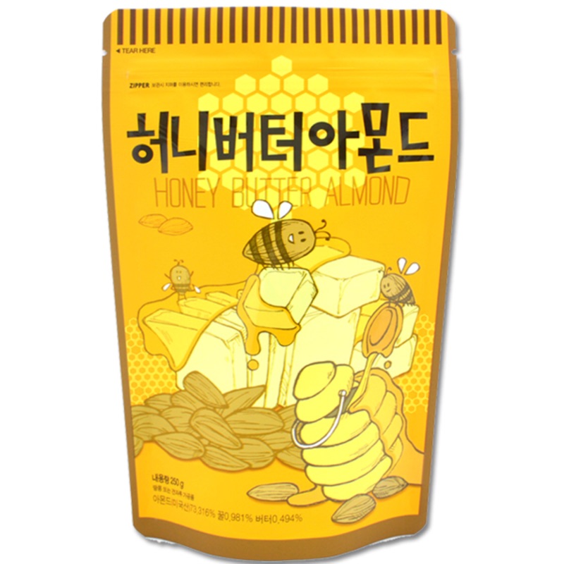 【即期】 韓國 HBAF GILIM 蜂蜜奶油杏仁果 (新規格 210g) 期限2022.12.14