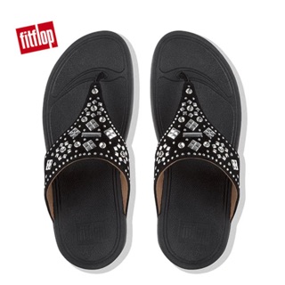 FitFlop LULU AZTEK STUD TOE-THONG SANDALS -SUEDE 金屬鉚釘與水鑽夾腳涼鞋