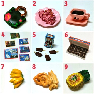 食玩❤ 配件 卡通 玩具 模型 散貨 公仔 擺飾 迪士尼 米奇 咖啡 日本盒玩 巧克力 唐老鴨 冰棒 水果 rement