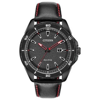 CITIZEN 星辰 (AW1585-04E) 時尚潮流光動能真皮錶帶腕錶 45mm