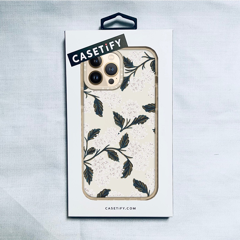 Casetify X 葉子白花米色手機殼 IPhone 13 12 11 Pro MAX Mini XS MAX XR