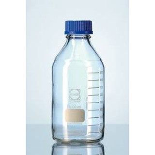 德國 SCHOTT DURAN 原廠 藍蓋血清瓶 試藥瓶 寬口 水瓶 玻璃瓶