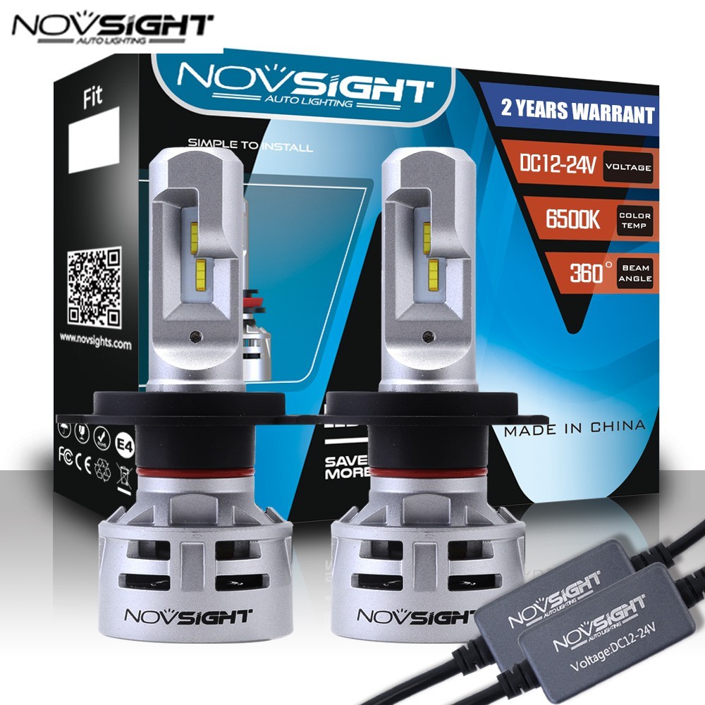 NOVSIGHT H4 HB2 9003 N9 通用 LED 車大燈 頭燈霧燈車燈 60W 1000LM CSP芯片