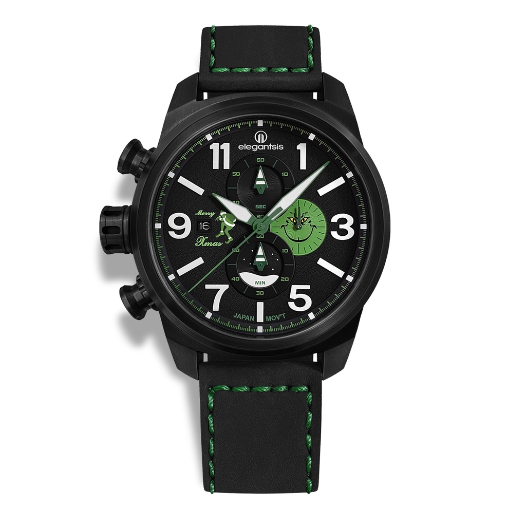【elegantsis】聖誕節限量款套裝-贈膠質錶帶 ELJT48MQS-OG01LC  現代鐘錶
