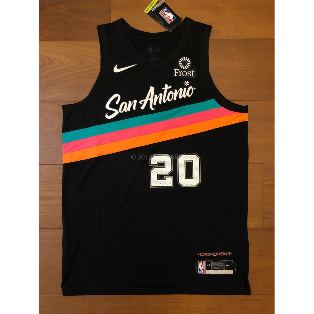 Nba球衣 Nike Authentic Manu Ginobili Spurs City 馬刺城市球員版球衣 蝦皮購物