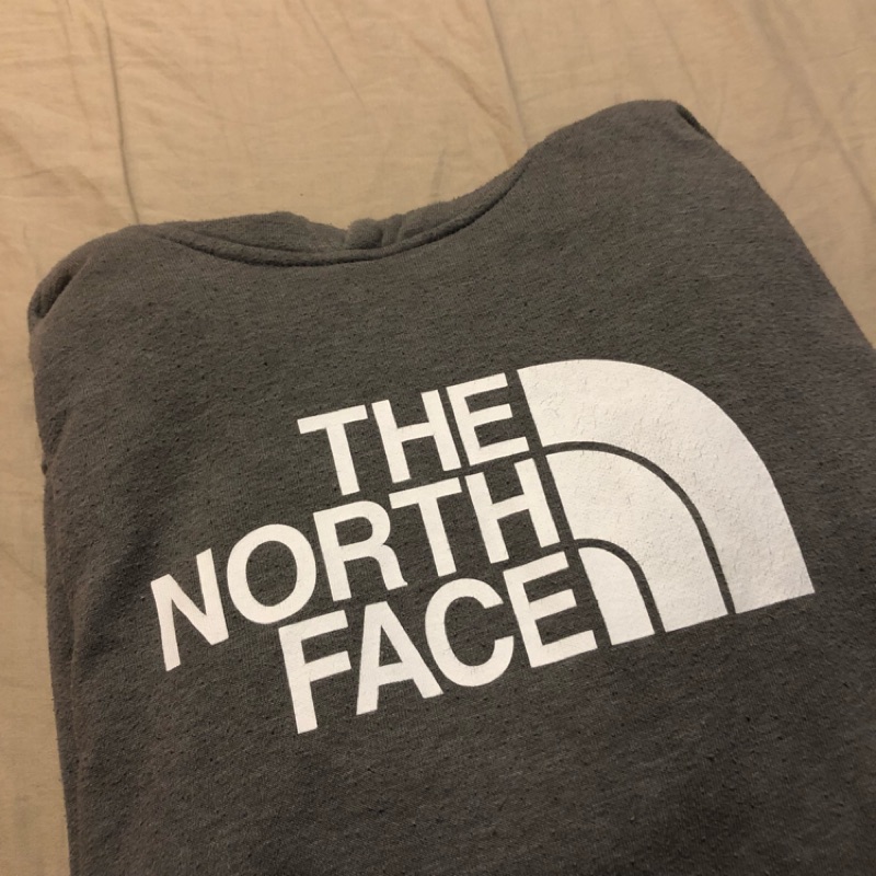 The north face logo 經典 灰色 休閒 帽T