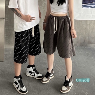 【ohi】大尺碼短褲 伸縮短褲 寬褲 休閒短褲 純棉短褲 闊腿短褲女寬松高腰顯瘦百搭直筒五分褲子 (GPS247)