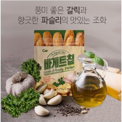 韓國超大包裝超濃郁奶油香蒜麵包餅乾