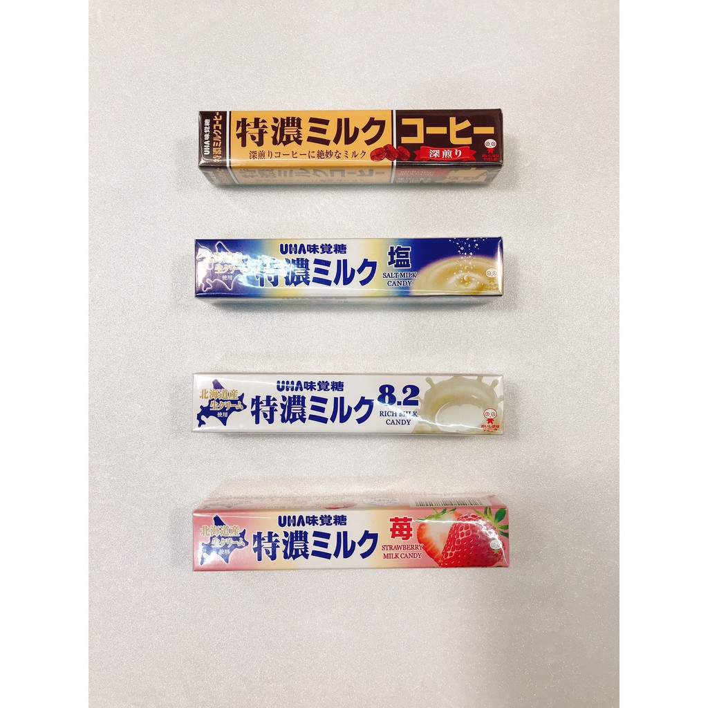 日本糖果 日系零食 UHA味覺糖 特濃鹽味牛奶糖 特濃咖啡牛奶糖 特濃原味牛奶糖 特濃草莓牛奶糖
