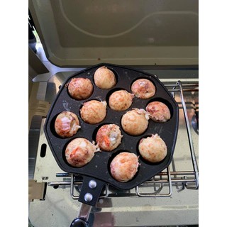 章魚燒烤盤 12孔 章魚燒模具 章魚小丸子機 章魚燒爐 章魚燒機 不沾烤盤 露營 野餐 烤肉 炊事