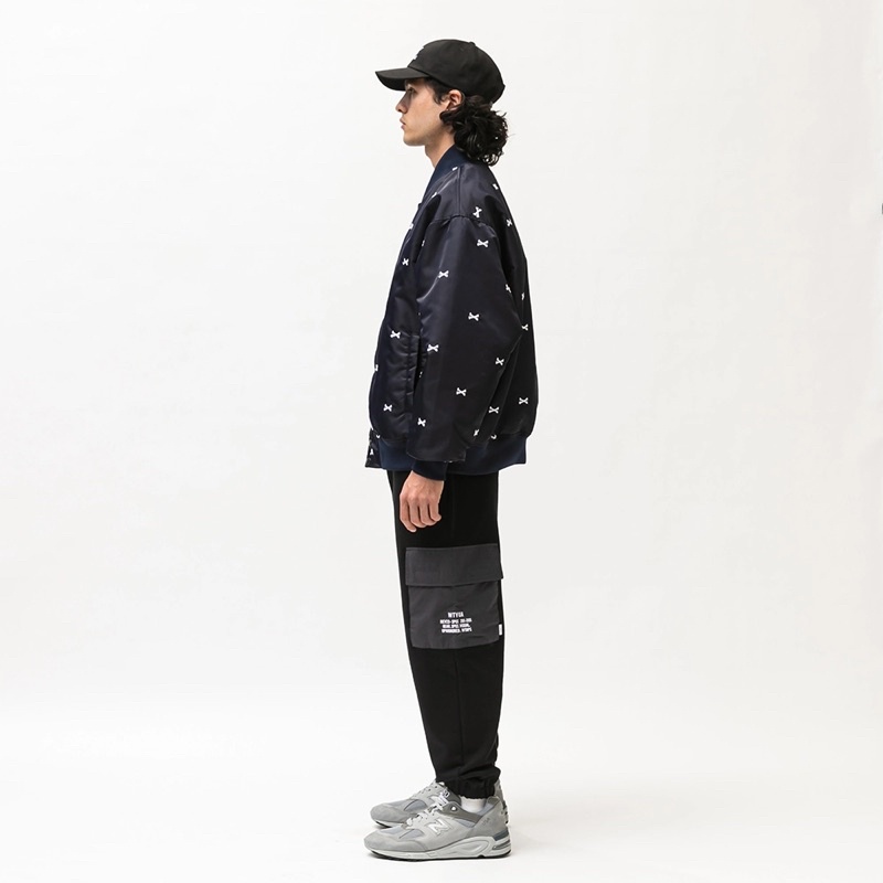 全新正品22SS WTAPS TEAM JACKET NYLON TWILL TEXTILE 骨頭外套NAVY L 