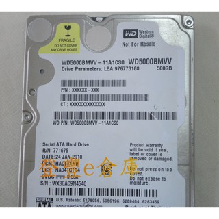 【登豐e倉庫】 YF546 WD5000BMVV-11A1CS0 500G USB 硬碟