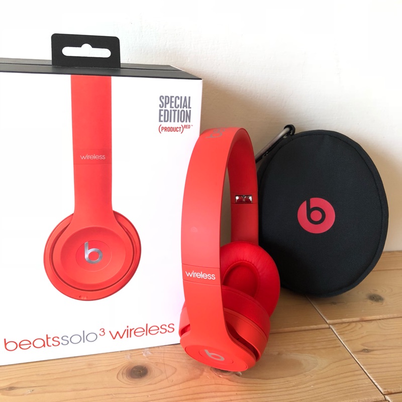 Beats solo3 wireless 頭戴式耳機/幸運紅/保證原廠正貨/全新僅拆封