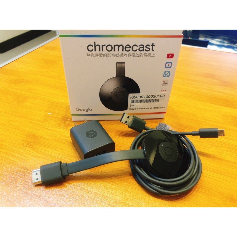 Google Chromecast V3 WIFI 包裝完整 二手 九成新