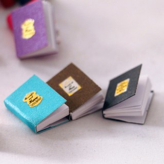 🛒臺灣現貨 Dollhouse12迷你袖珍ins古典彩色書本娃娃屋配件模型BJD拍攝道具