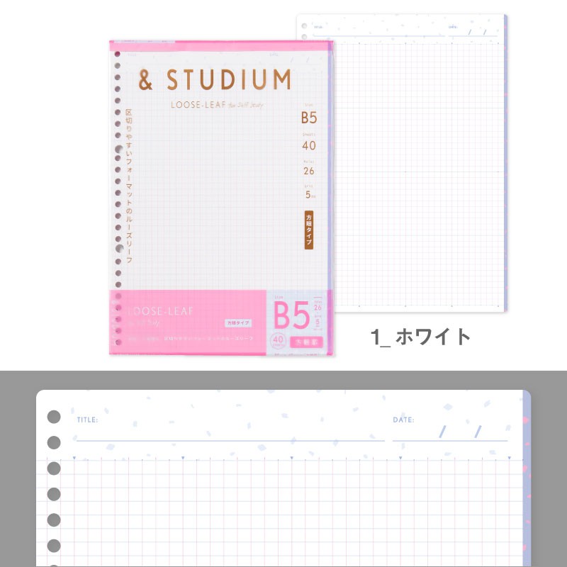 Fig 選物 Study Planner 26孔方眼方格活頁紙日本韓國大熱讀書手帳 讀書計畫 開學文具現貨 蝦皮購物