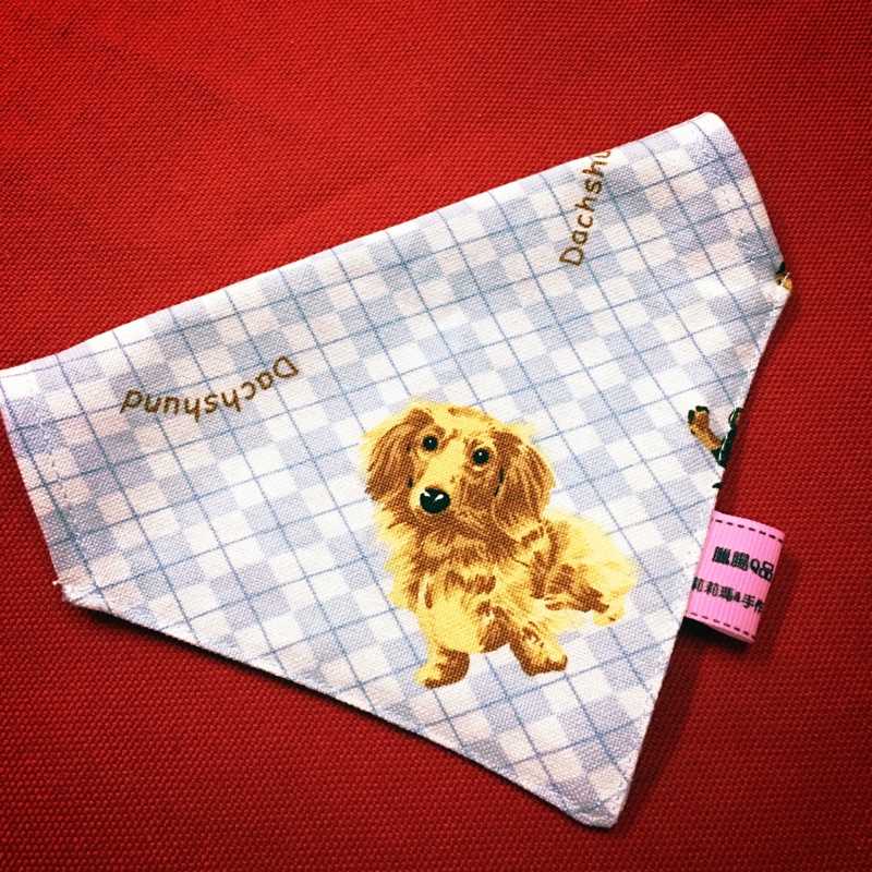 寵物領巾 臘腸狗領巾 日本布料手作臘腸狗領巾