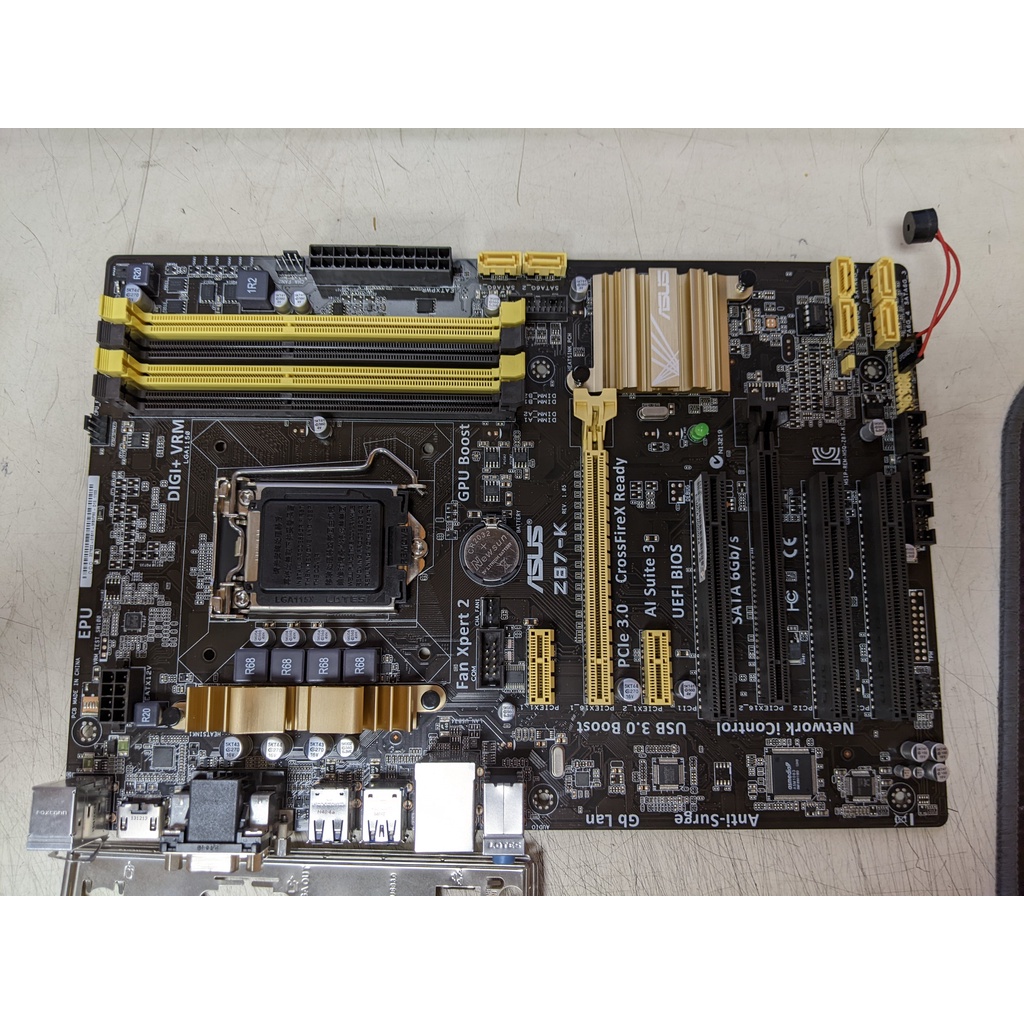 華碩 Z87-K 主機板 /1150/DDR3/含檔板 中古良品 $900