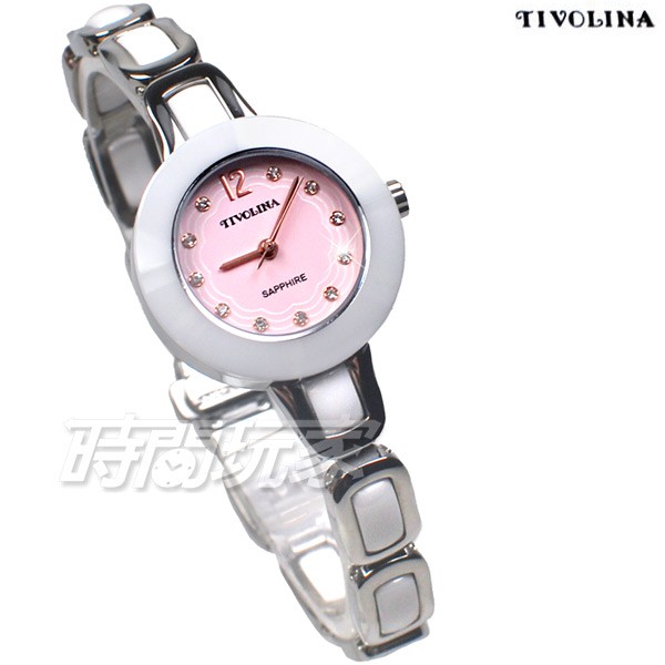 TIVOLINA 文雅 風采迷人 纖細 陶瓷錶 防水錶 藍寶石水晶鏡面 手練錶 女錶 粉紅色 LAW3721PP