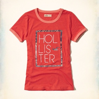 Hollister 女生 短袖t恤 短t logo 紅色 正品 現貨 HCO 海鷗 D0416