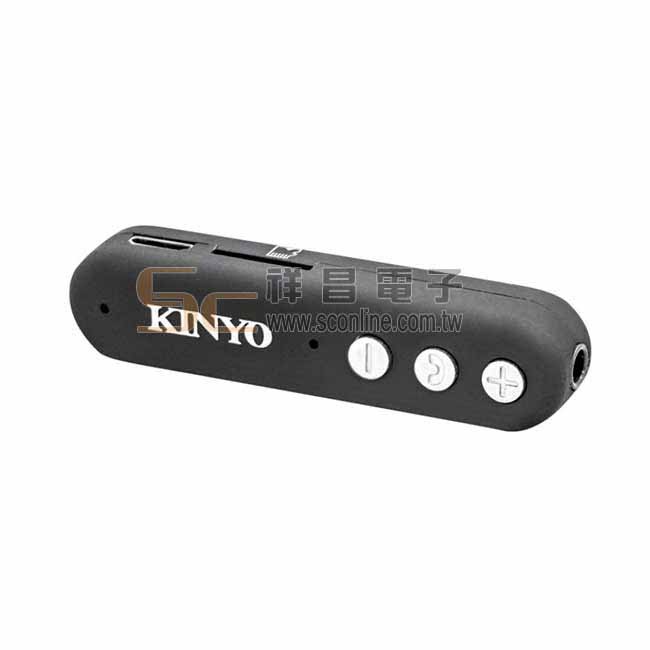 【祥昌電子】KINYO 耐嘉 藍牙多功能無線接收器 藍芽 4.2 TF卡槽 電話 音樂 夾扣 BTR-100 (黑色)