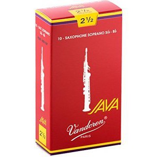 【現代樂器】法國 Vandoren JAVA 紅盒 Soprano Sax 高音薩克斯風 2.5號 竹片 10片裝