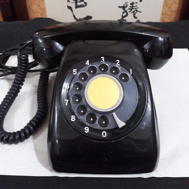 早期古董美人旋轉式電話轉盤式電話撥盤式電話古董電話仿古電話擺飾