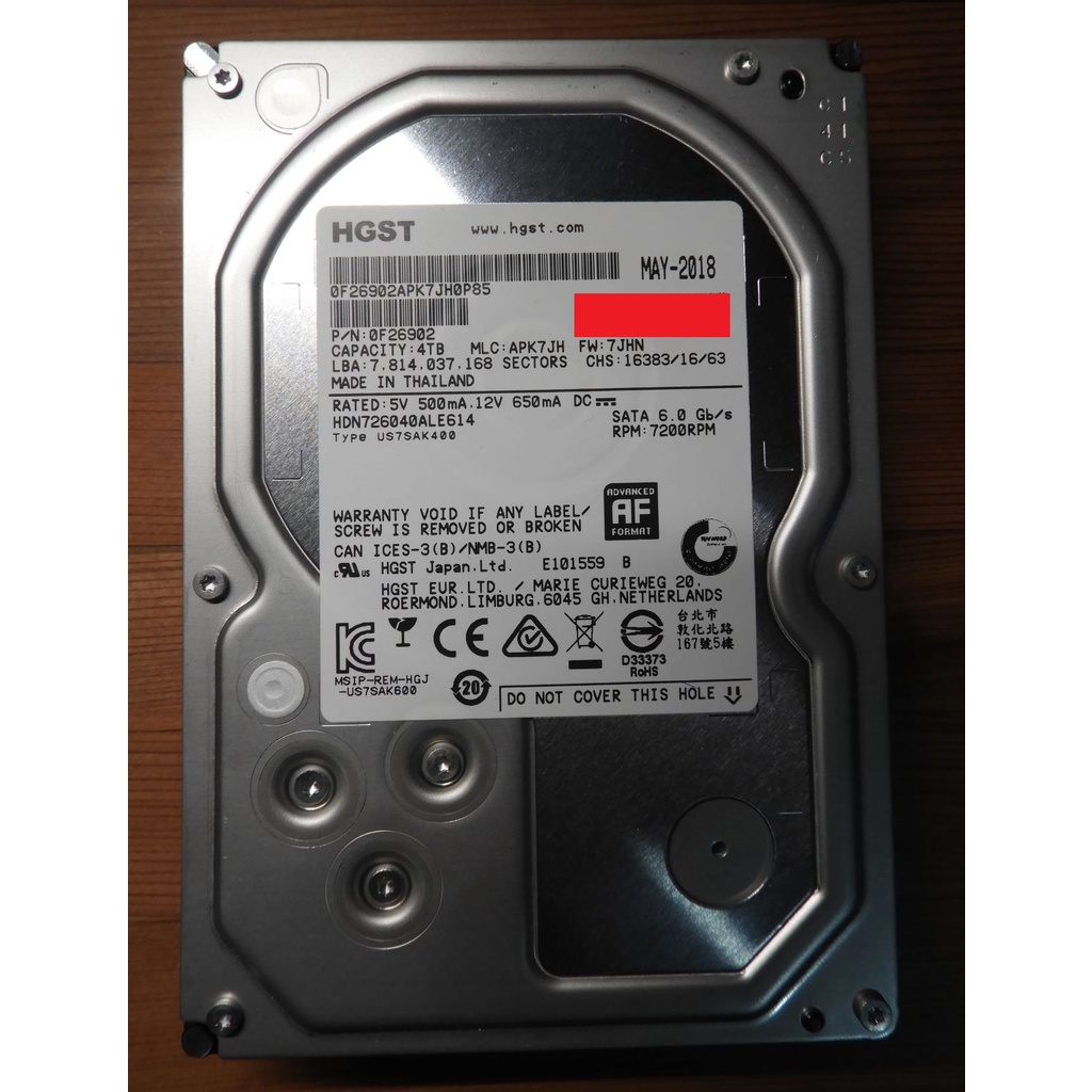 HGST 4TB 0F26902 NAS 企業碟 7200轉 硬碟