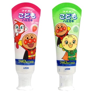 【BM必買】現貨🔥日本獅王 LION 麵包超人兒童牙膏 牙膏 哈密瓜 草莓 40g
