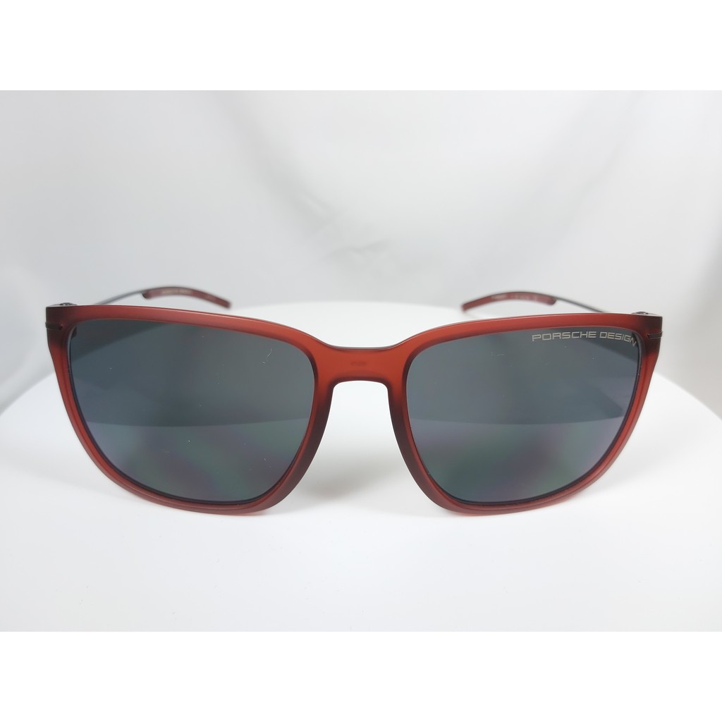 『逢甲眼鏡』PORSCHE DESIGN太陽眼鏡 全新正品 質感酒紅方框 深藍鏡面【P8637 D】