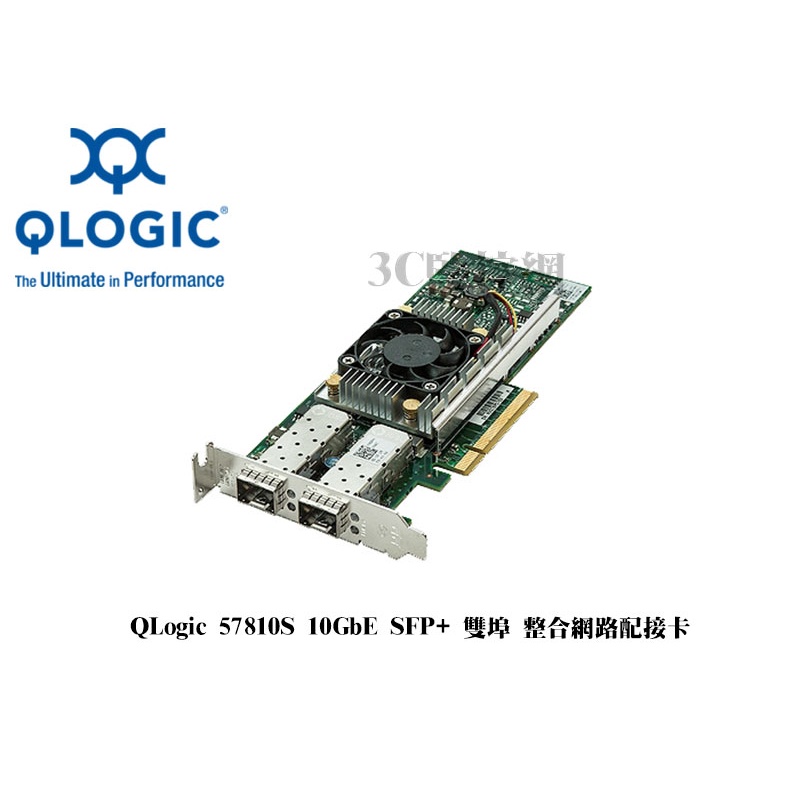 Dell QLogic 57810S 540-BBDX 雙埠 10GbE 伺服器配接卡 乙太網路 PCIe 網路介面卡
