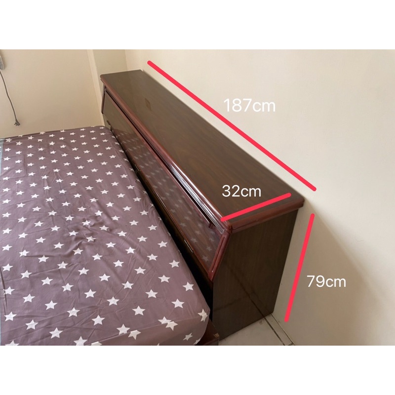 實木/二手床頭櫃與床板